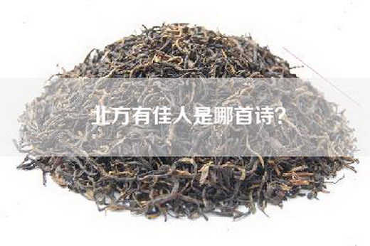 北方有佳人是哪首诗？