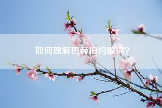 如何理解巴赫旧约歌词？