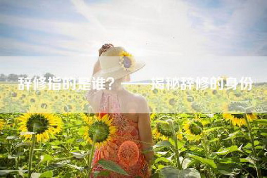 辞修指的是谁？——揭秘辞修的身份