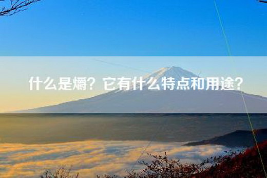 什么是爝？它有什么特点和用途？