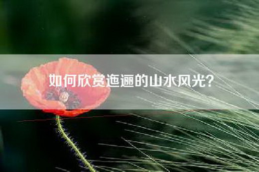 如何欣赏迤逦的山水风光？