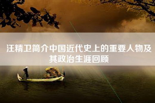 汪精卫简介中国近代史上的重要人物及其政治生涯回顾