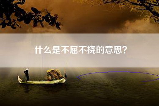 什么是不屈不挠的意思？