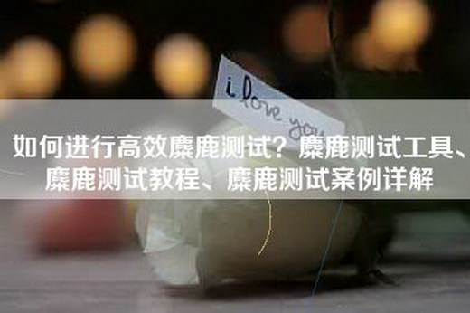 如何进行高效麋鹿测试？麋鹿测试工具、麋鹿测试教程、麋鹿测试案例详解