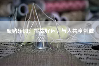 聚赌乐园：挑战好运，与人共享刺激
