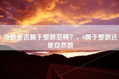 负数是否属于整数范畴？、0属于整数还是自然数