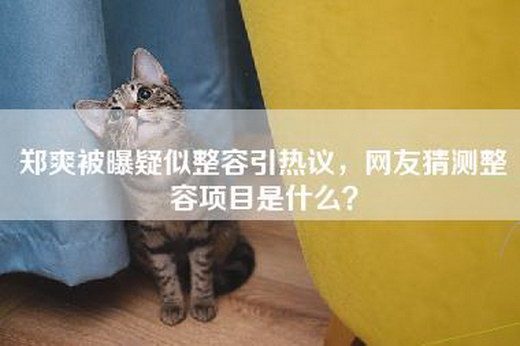 郑爽被曝疑似整容引热议，网友猜测整容项目是什么？