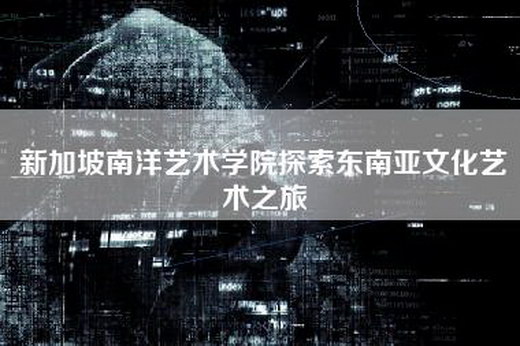 新加坡南洋艺术学院探索东南亚文化艺术之旅