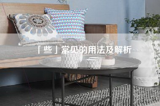 「些」常见的用法及解析