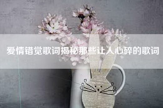 爱情错觉歌词揭秘那些让人心碎的歌词