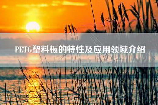 PETG塑料板的特性及应用领域介绍