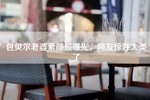 包贝尔老婆素颜照曝光，网友惊呼太美了