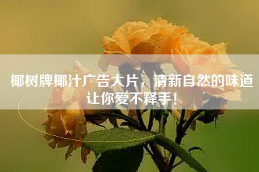 椰树牌椰汁广告大片，清新自然的味道让你爱不释手！