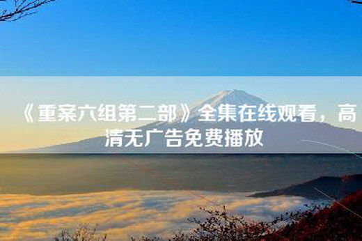 《重案六组第二部》全集在线观看，高清无广告免费播放