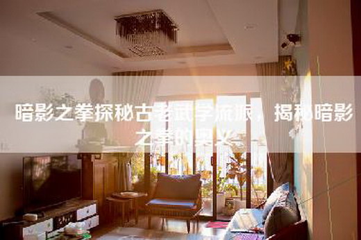 暗影之拳探秘古老武学流派，揭秘暗影之拳的奥义