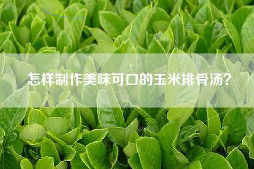 怎样制作美味可口的玉米排骨汤？