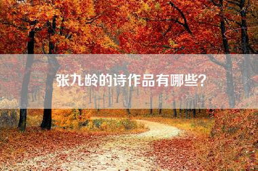 张九龄的诗作品有哪些？