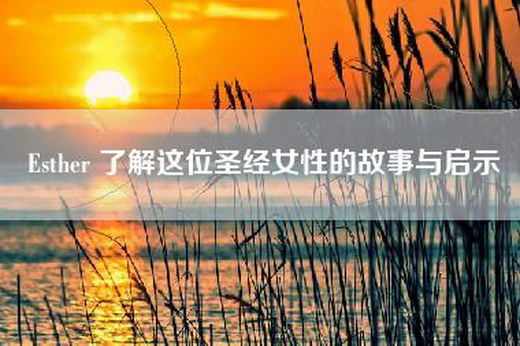 Esther 了解这位圣经女性的故事与启示