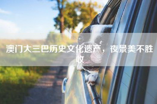 澳门大三巴历史文化遗产，夜景美不胜收
