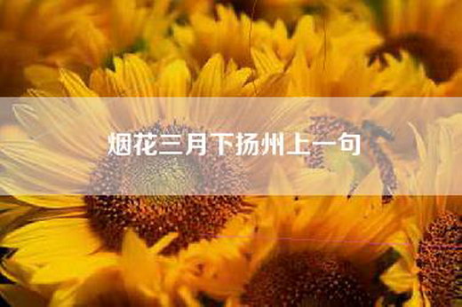烟花三月下扬州上一句