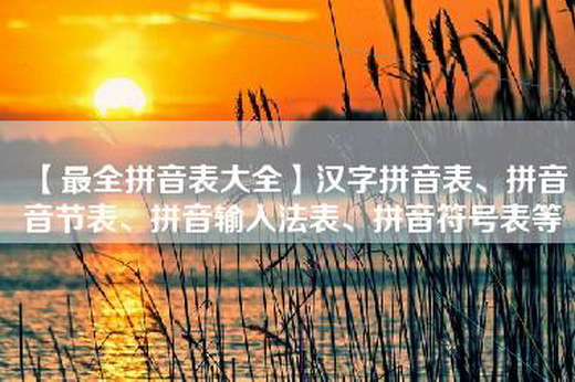 【最全拼音表大全】汉字拼音表、拼音音节表、拼音输入法表、拼音符号表等