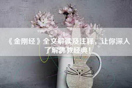 《金刚经》全文解读及注释，让你深入了解佛教经典！