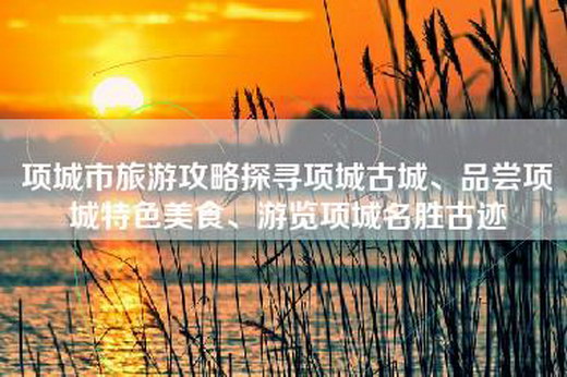 项城市旅游攻略探寻项城古城、品尝项城特色美食、游览项城名胜古迹