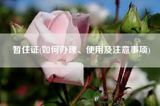 暂住证(如何办理、使用及注意事项)