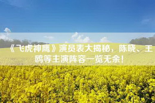 《飞虎神鹰》演员表大揭秘，陈晓、王鸥等主演阵容一览无余！