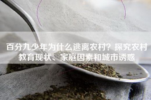 百分九少年为什么逃离农村？探究农村教育现状、家庭因素和城市诱惑