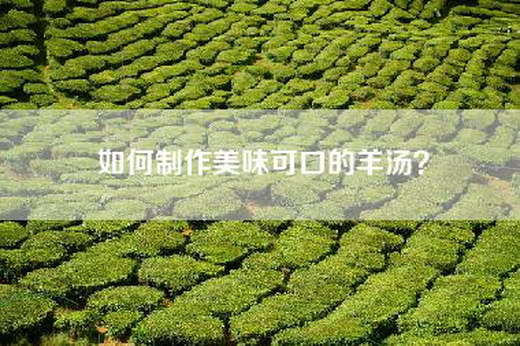 如何制作美味可口的羊汤？