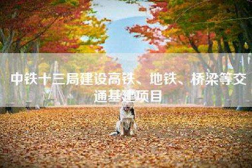 中铁十三局建设高铁、地铁、桥梁等交通基建项目