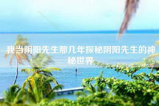 我当阴阳先生那几年探秘阴阳先生的神秘世界