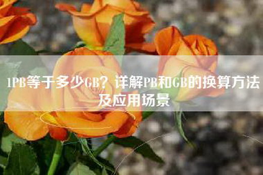 1PB等于多少GB？详解PB和GB的换算方法及应用场景