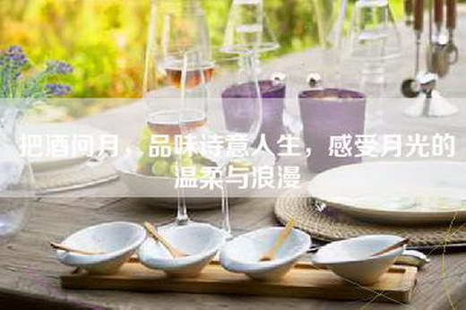 把酒问月，品味诗意人生，感受月光的温柔与浪漫