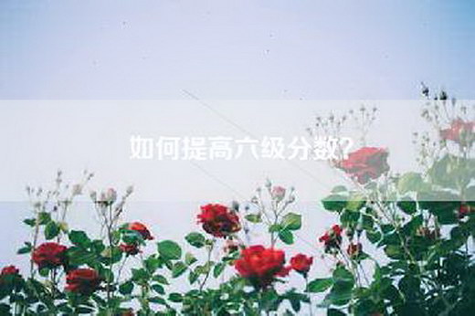 如何提高六级分数？