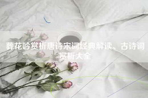葬花吟赏析唐诗宋词经典解读、古诗词赏析大全