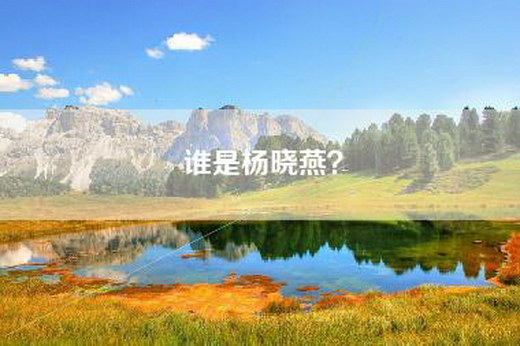 谁是杨晓燕？