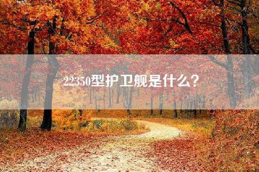 22350型护卫舰是什么？