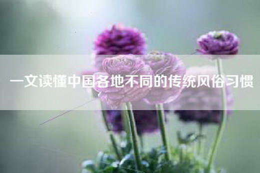 一文读懂中国各地不同的传统风俗习惯