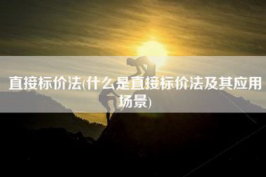 直接标价法(什么是直接标价法及其应用场景)