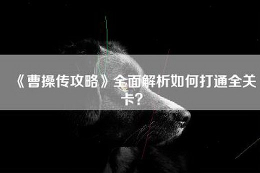 《曹操传攻略》全面解析如何打通全关卡？