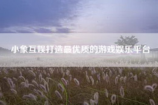 小象互娱打造最优质的游戏娱乐平台