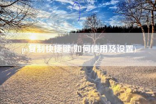 ps复制快捷键(如何使用及设置)