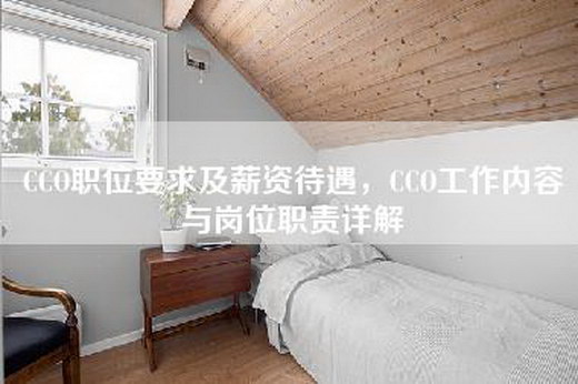 CCO职位要求及薪资待遇，CCO工作内容与岗位职责详解