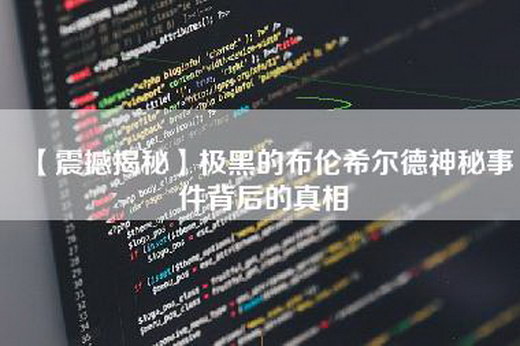 【震撼揭秘】极黑的布伦希尔德神秘事件背后的真相