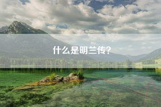 什么是明兰传？
