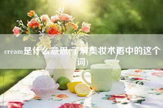 cream是什么意思(了解美妆术语中的这个词)