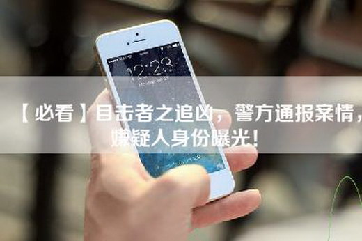 【必看】目击者之追凶，警方通报案情，嫌疑人身份曝光！