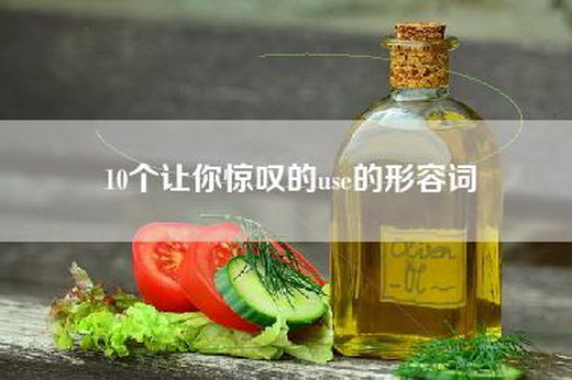 10个让你惊叹的use的形容词